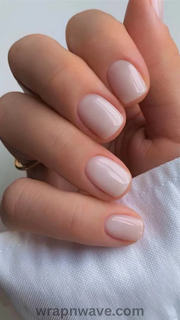 Close-up of hands with long, almond-shaped nails featuring a mix-and-match polka dot manicure in red, black, nude, and white, showcasing varied designs like dotted French tips, full-coverage patterns, and solid accent nails.